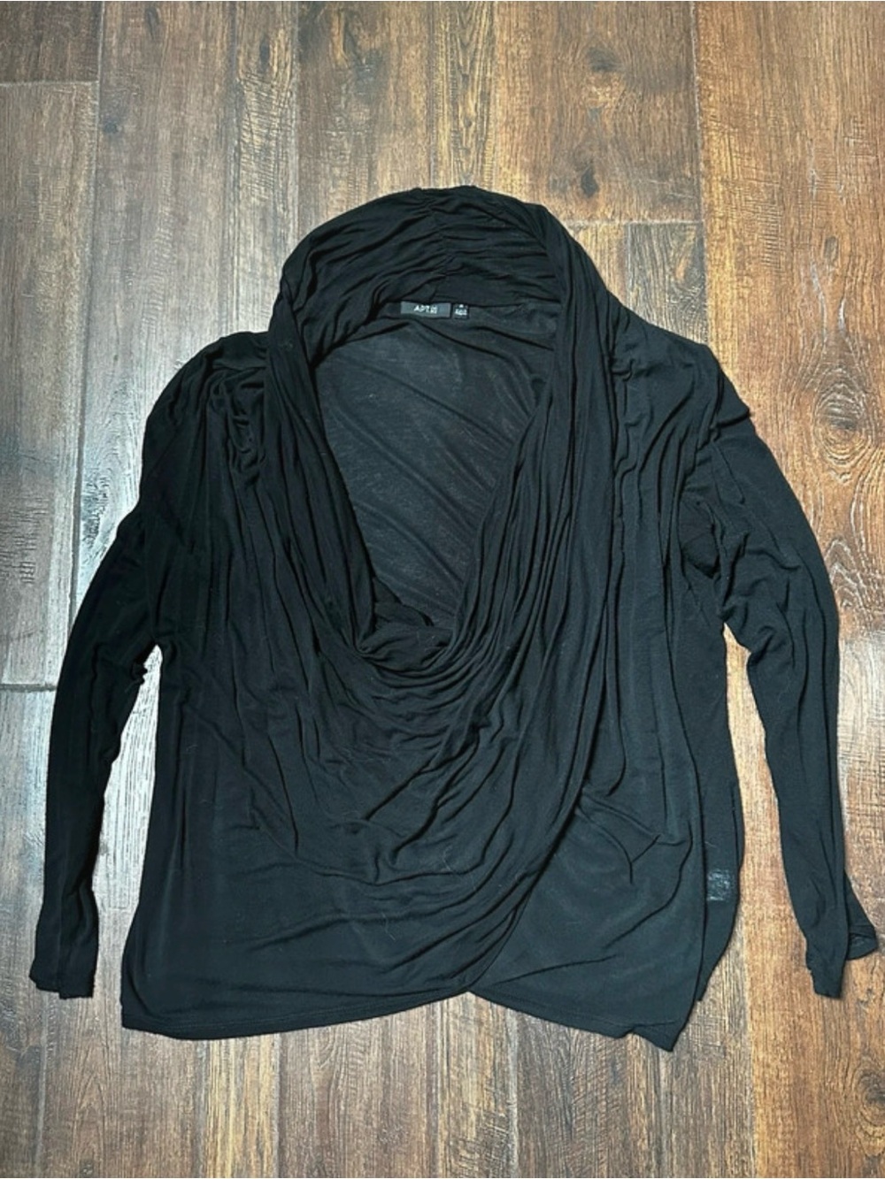 Apt 9 XL black cowl neck cover up top 996